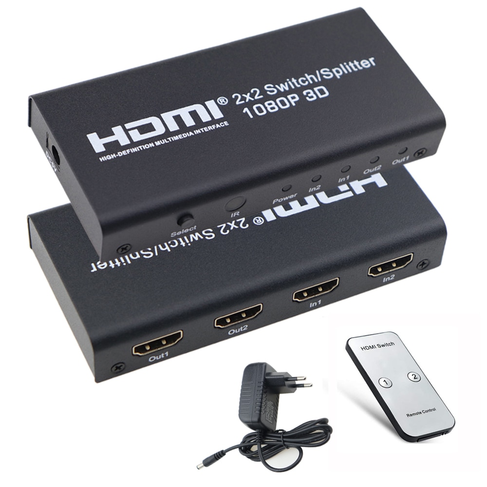 2x2 HDMI й ó 2  2  HDMI ġ ڽ, IR      HDTV PC PS3/PS4  3D 1080P